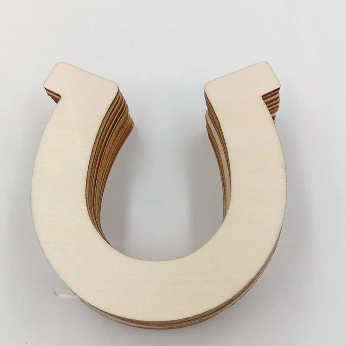 

24PCS DIY Wooden Large Unpainted Cut Horseshoe Unfinished Wood Cutouts Horseshoe Natural Chip Shape Ready to Paint or Decorate