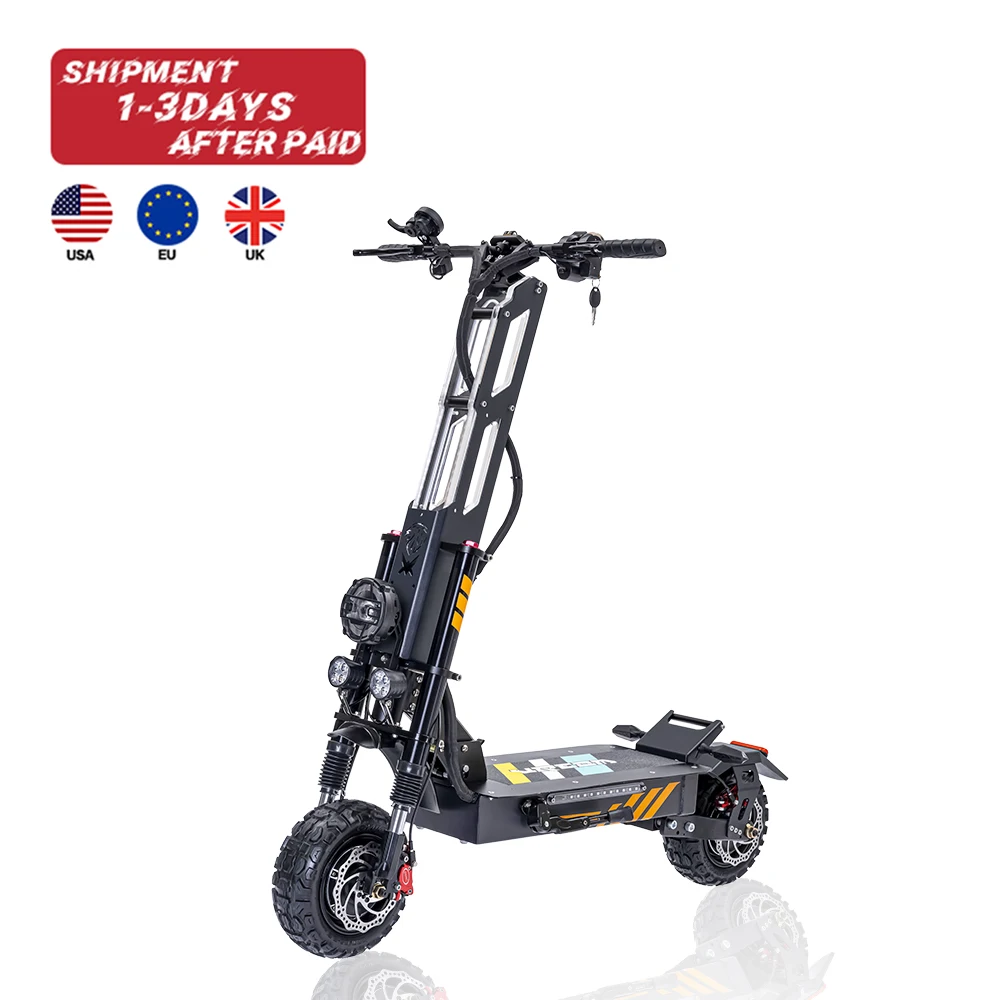 

HEZZO New Arrival folding Escooter Motors 11 Inch Fat Tire Long Range 60V 6000W Fast Moped Off Road 30ah Electric Scooter Adult