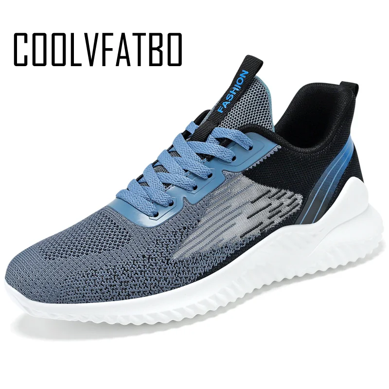 

Мужские кроссовки COOLVFATBO, повседневная обувь, лоферы, прогулочные, дышащие, на шнуровке, летняя модель 39-46