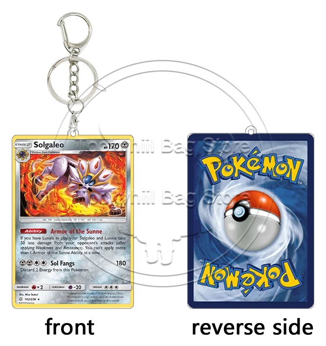 Фото Акриловый брелок Vileplume GX TCG: Солнце, Луна, Космическое Затмение, Бластойз, Мега Лопуни. Коллекционный брелок для карт, аниме-аксессуар для сумки. №5