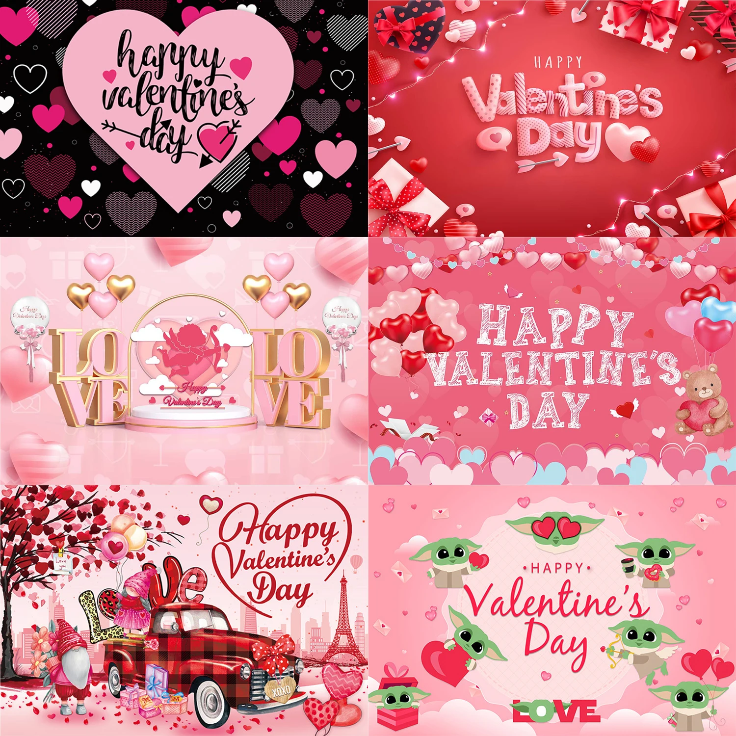 Тематический фон 14 февраля ко Дню Святого Валентина розовое красное сердце Милая