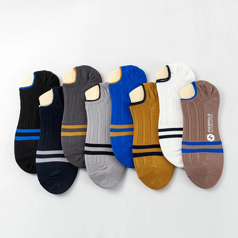 Brand high quality 100 pure cotton socks men's sports breathable comfortable wear-resistant men's deodorant invisible socks