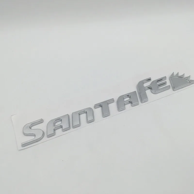 1pcs 3D ABS high quality SANTAFE SANTA FE car Letter Rear tail trunk Emblem badge sticker Decals styling auto Accessories - купить по