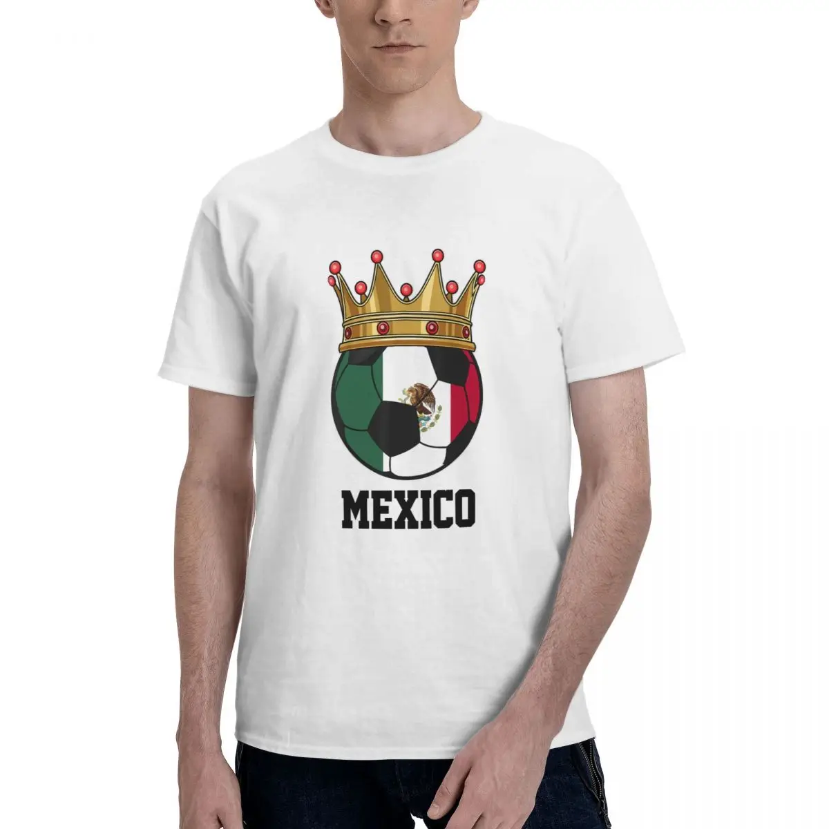 

New Mexico Soccer King Ball t shirts Men Casual tshirts Women Clothing T-Shirts Hip Hop Tops 100% Cotton Tees