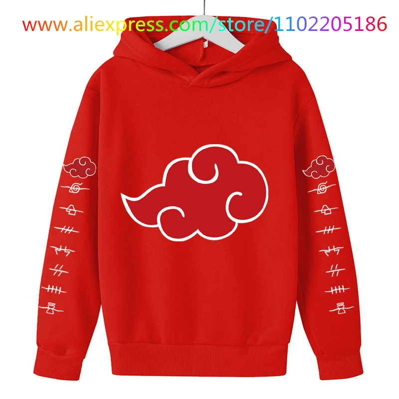 

2023 Nɑrutoes Hoodie Kids Fashion Children Costume Anime Cloud Boys Clothes Funny Hoodies for Teen Girls 3-14Y Baby Sweatshirt