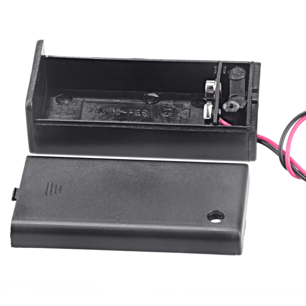 

20 шт./лот 9 в батарейный отсек 9 в вольт PP3 батарейный отсек корпус постоянного тока с проводом вкл./выкл. Крышка переключателя оптовая продажа...