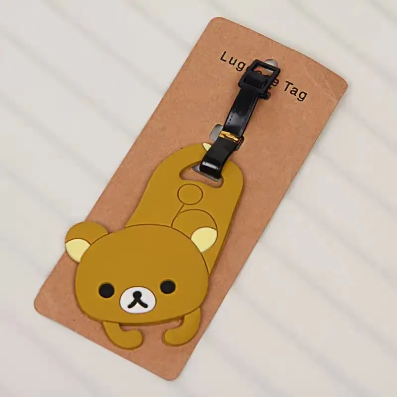 Милый рилаккума мультяшный рисунок подвеска для путешествий с защитой от потери