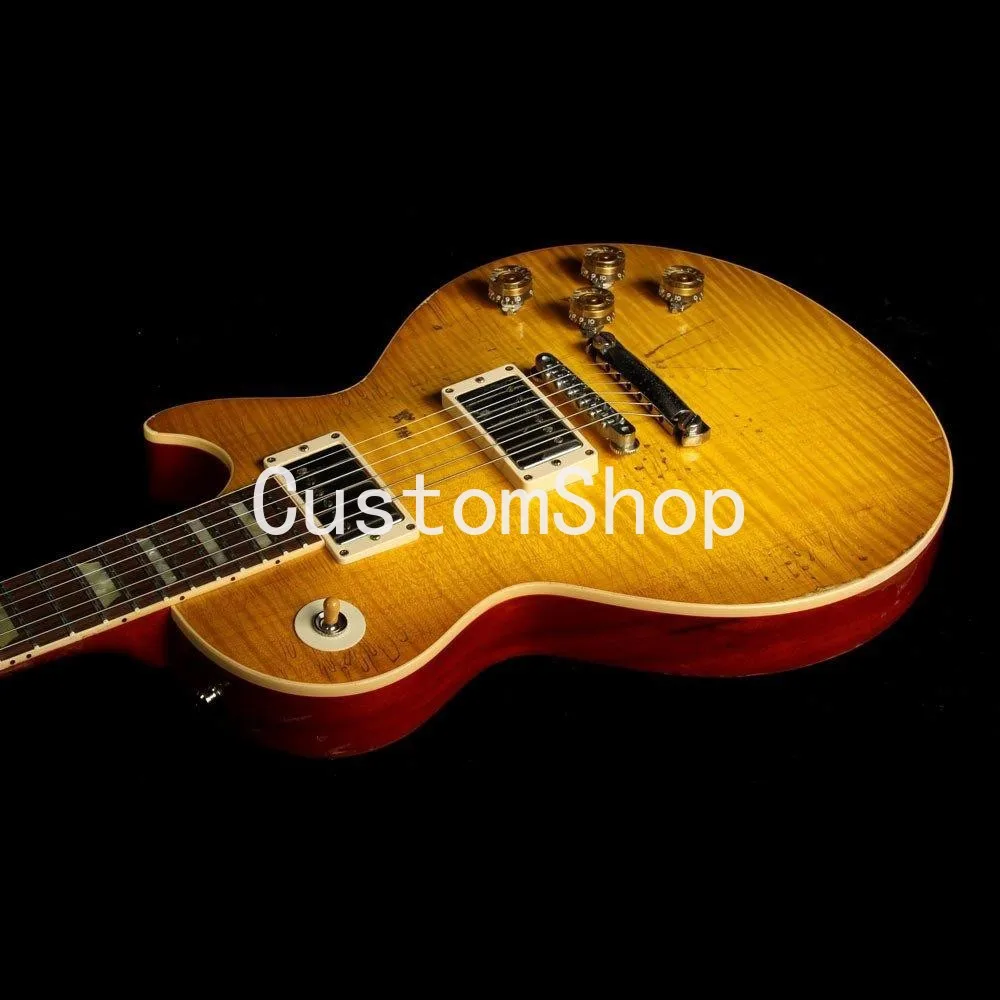 Пользовательский магазин Paul Kossoff 1959 реликтовая электрическая гитара из красного