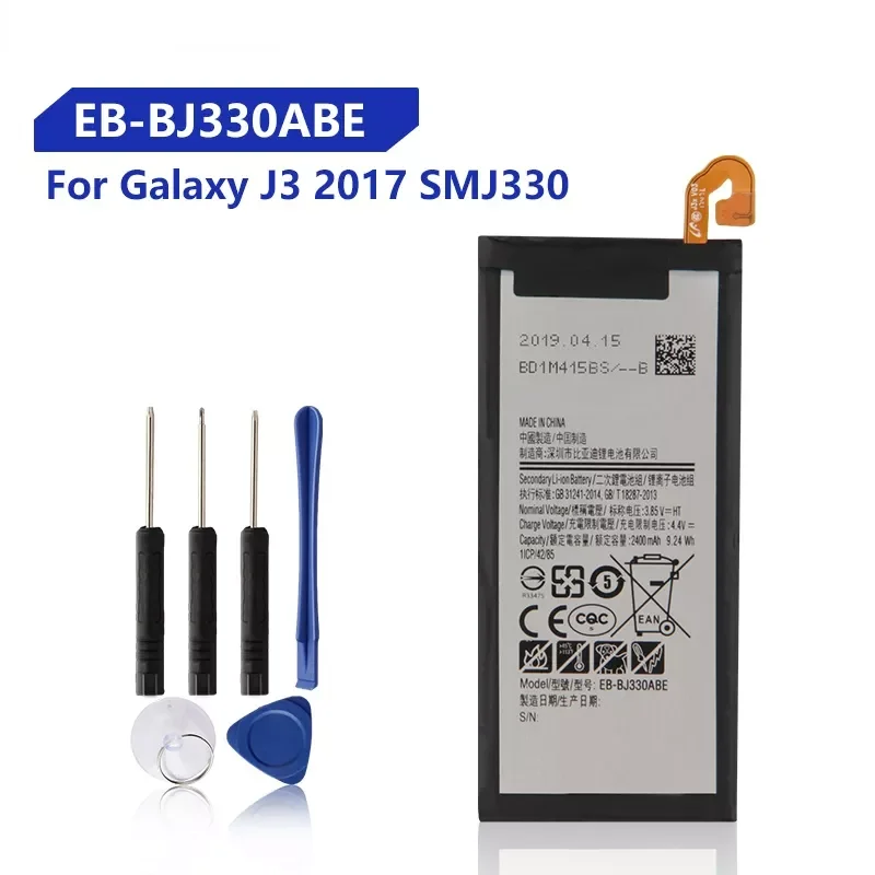 

2023New Replacement Battery For Samsung Galaxy J3 2017 SM-J330 J3300 2017 Edition Rechargeable Phone Battery EB-BJ330ABE 2400mAh