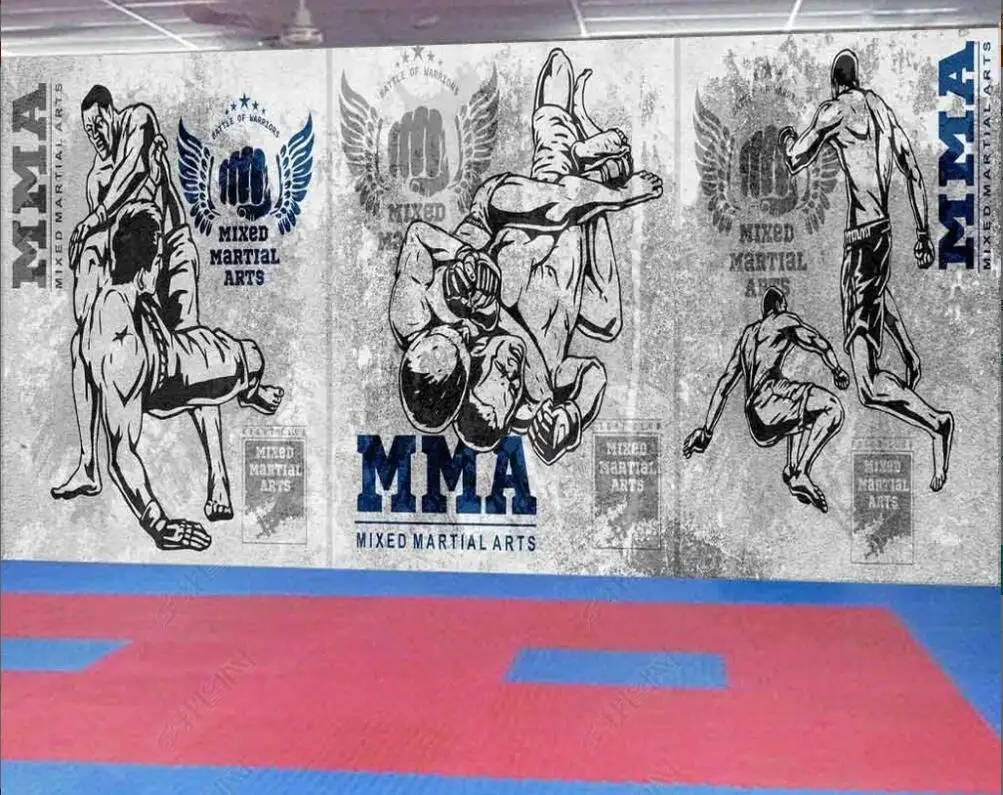 3d-фотообои с индивидуальной росписью настенные для фитнеса спортзала кирпичной