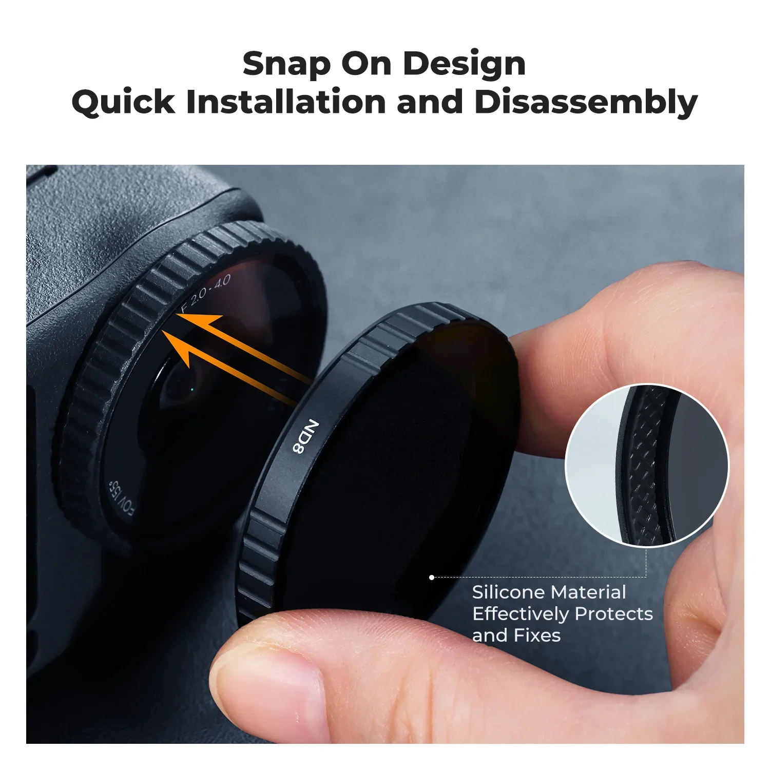 K&F CONCEPT Snap On CPL ND8 ND16 ND32 ND64 Черная диффузия 14 Комплект фильтров для DJI Osmo Action 6 HD оптическое стекло Мног (art.: 3920d4acd90d2) - 3920d4acd90d2