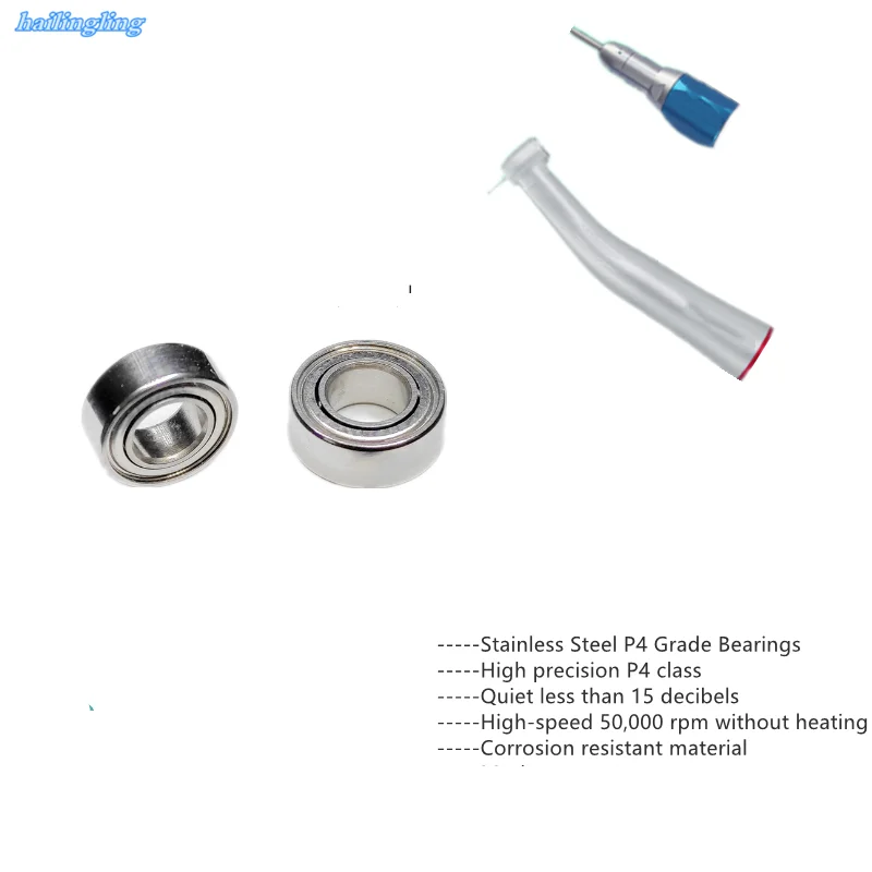 

1piece Dental Low-Speed MobilePhone Stainless Steel Bearing inner diameter 4 * 7 * 2.5 -4 / 7 / 2 4 / 7 / 1.6 4 / 8 / 2mm