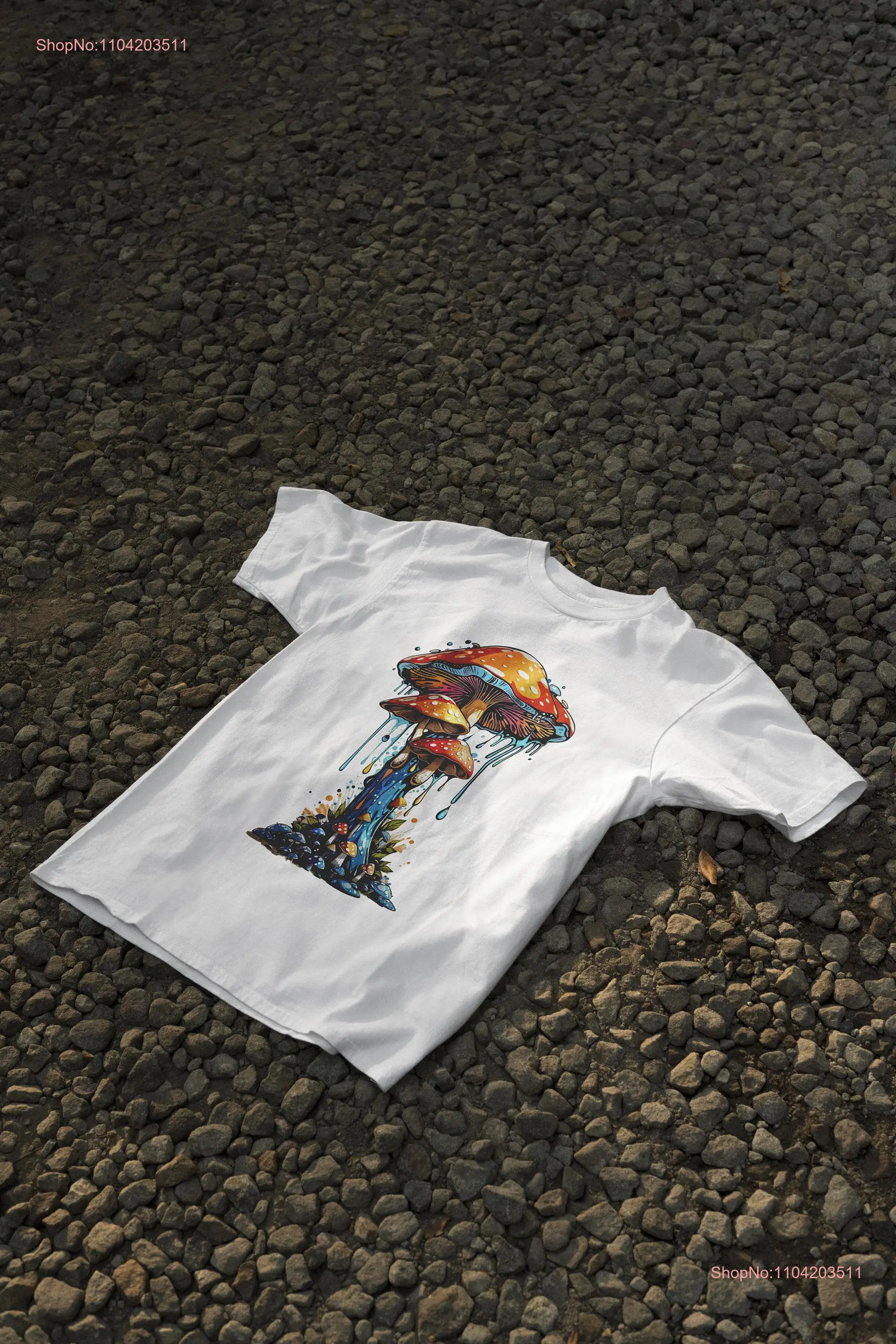 Футболка с грибами Trippy Art Wall Psychedelic Festival Одежда для мужчин DMT Trip длинными или