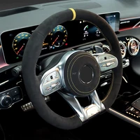 alcantara steering wheel cover for mercedes benz amg gt c190 r190 w177 2018 2021 real alcantara