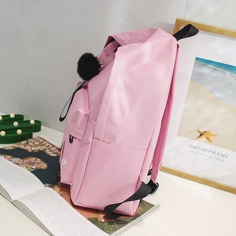 Рюкзак для женщин и девушек Мужской дизайнерский простой розовый корейский