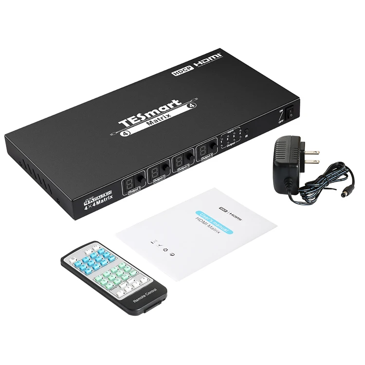 

TESmart OEM Spliter HDMI 4x 4 Поддержка HDCP2.2 4K60HZ 4x4 cat5 HDMI Matrix