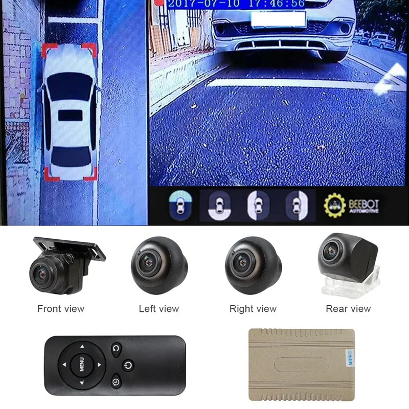 

Car Parking Assistance Panoramic View All Round Rearview Camera System 360 Degree Car Mirror Monitor