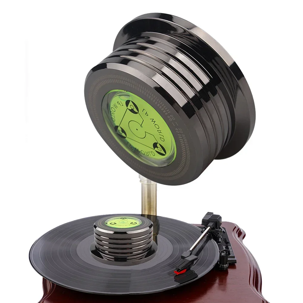 Алюминиевый стабилизатор пластинок проигрыватели LP черные оптимальная