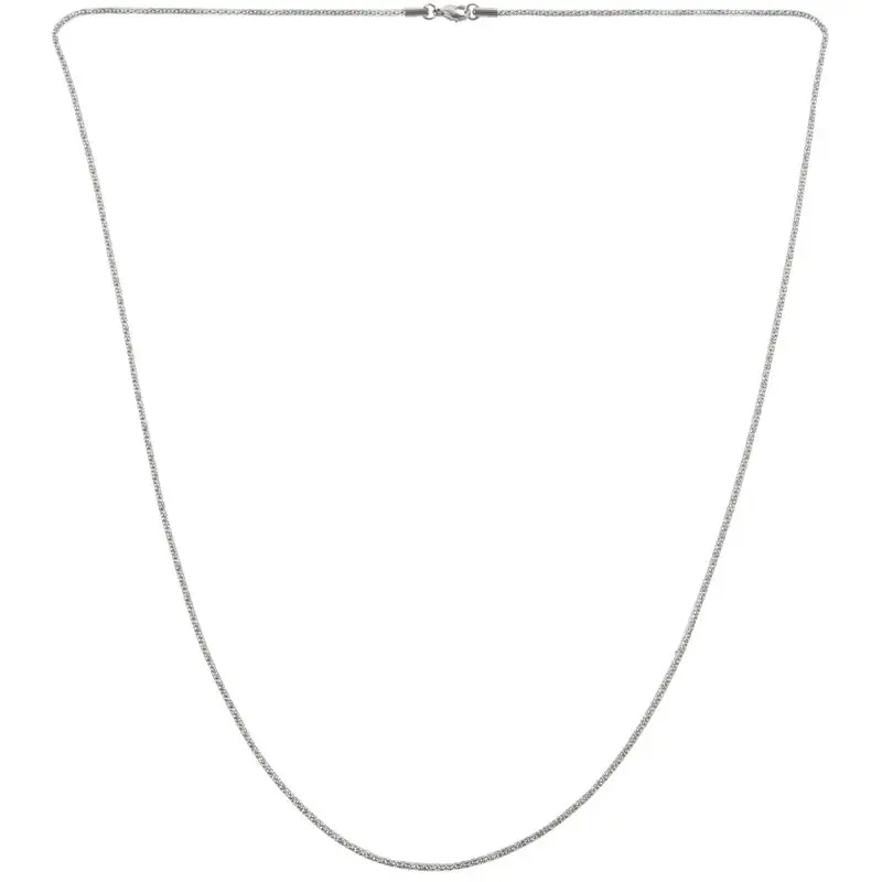 

Jewelry Woman Chain, stainless steel armor chain necklace, Silver – 2 mm wide – 80 cm long