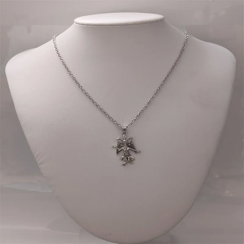 Ожерелье с подвеской Baphomet-затемненное колье левой ручкой для путешествий