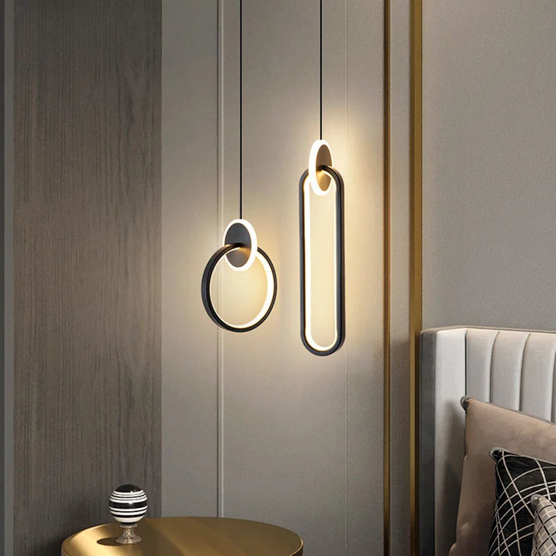 

LED Modern Creative Pendant Lamps For Living Room Background Wall Hanging Chandelier Indoor light Bedside Dining Room Decor