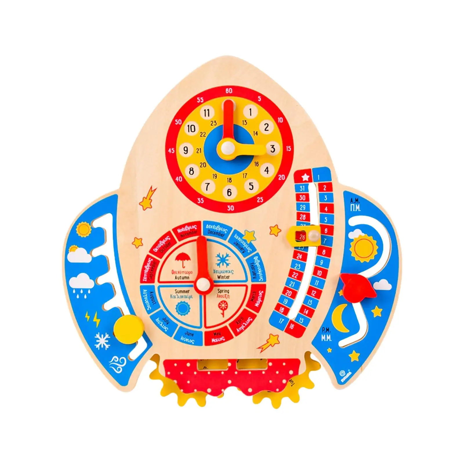 

Montessori Calendar Board Toys Clock Math Toys Weather Four Seasons Teaching Time Number Puzzle Clocks for Girls Children