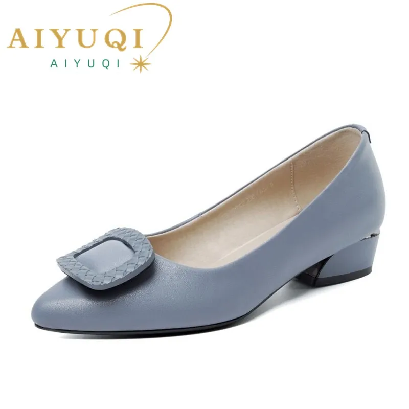 AIYUQI Women's Shoes Genuine Leather 2023 Spring New Pointed Toe Women's Shoes Large Size 41 42 43 Shallow Women's Shoes