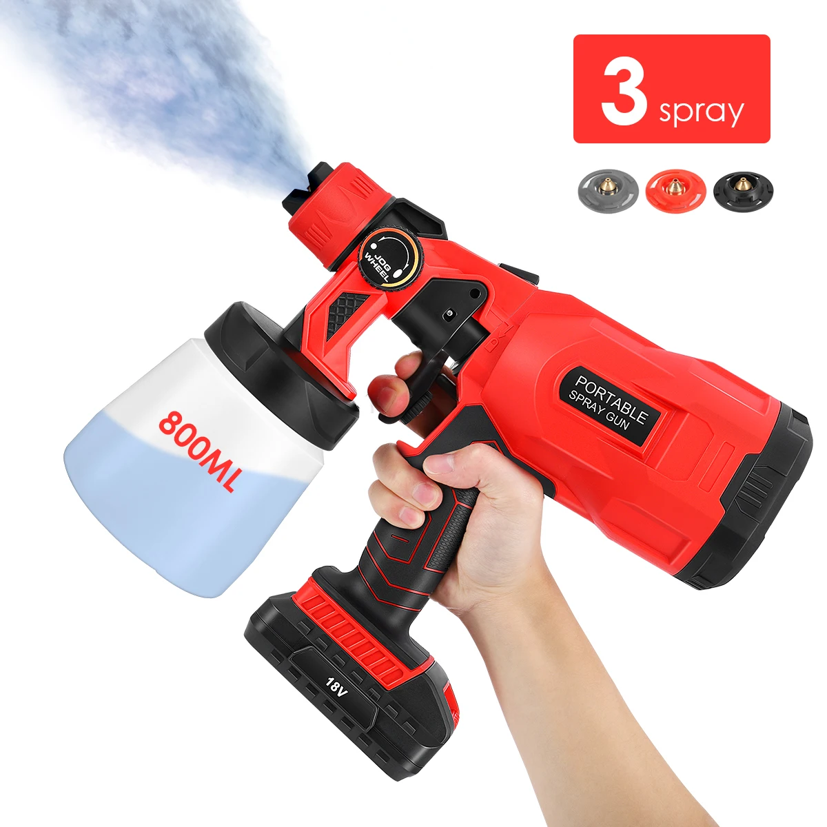

Spray Gun 800ml Cordless Electric Paint Sprayer Auto Furniture Steel Coating Airbrush Compatible For Makita 2000mA Battery
