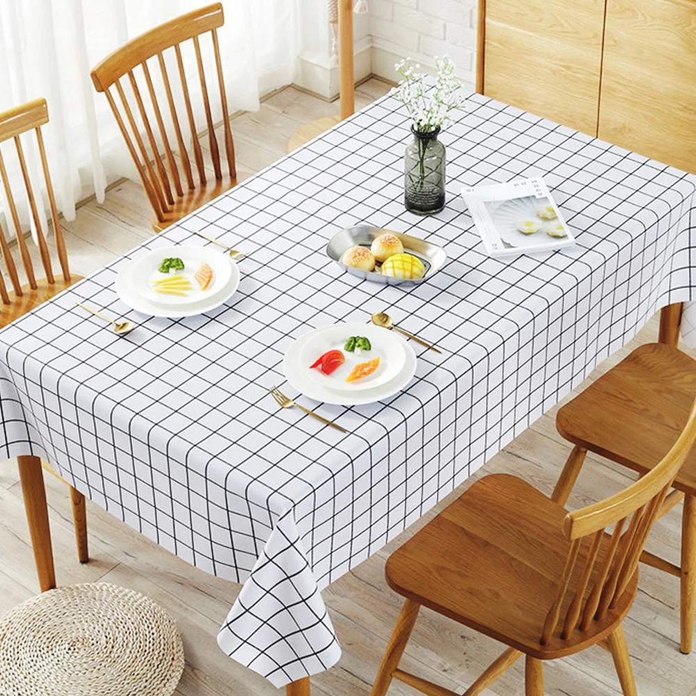 

Декоративная скатерть для стола с принтом, маслостойкая Скатерть, кухонная Водонепроницаемая скатерть для стола, утолщенная клетчатая скатерть