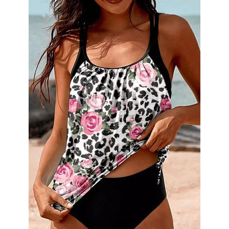 

Летние большие купальники, искусственные танкини, наборы женских купальников, Спортивная пляжная одежда для бассейна, купальный костюм из ...