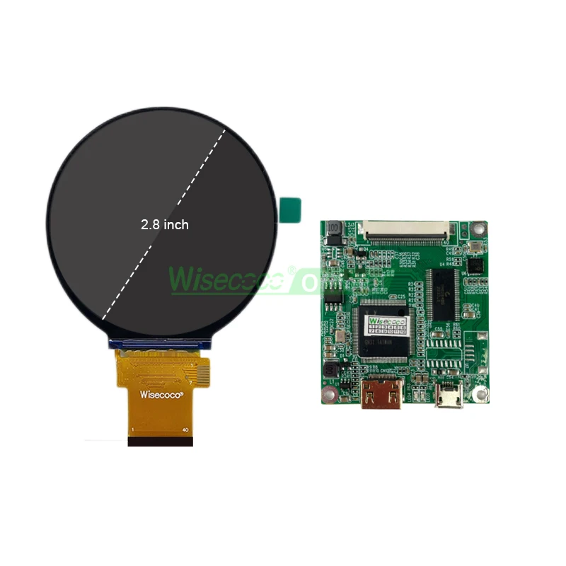 Круглый дисплей Wisecoco 2 8 дюйма ЖК-модуль 480x480 RGB IPS для умного Бытового оборудования