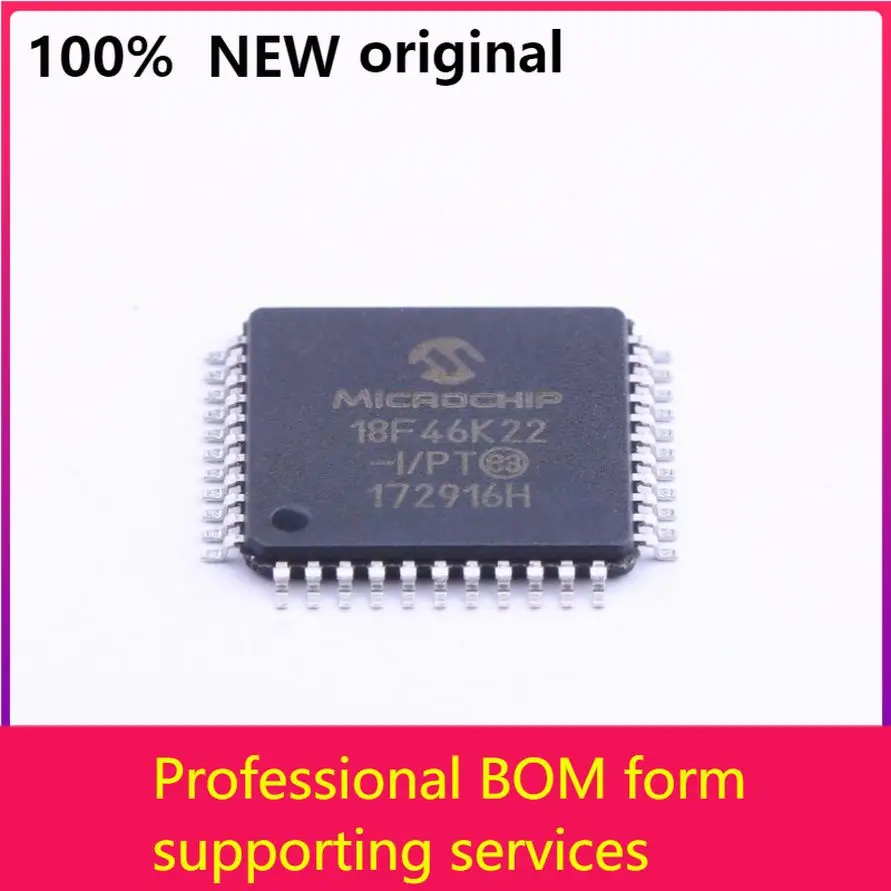 

MCU 8-bit PIC18 PIC RISC 64KB Flash 2,5 V/3,3 V/5V 44-контактный лоток TQFP-лотки PIC18F46K22-I/PT 100% оригинал