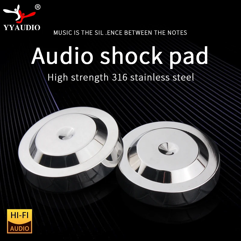 4Pcs Universal 316 steel Speaker Spikes Pads Speaker Shock Base Pad Isolation Stand Feet Cone Base Mats Floor Disc