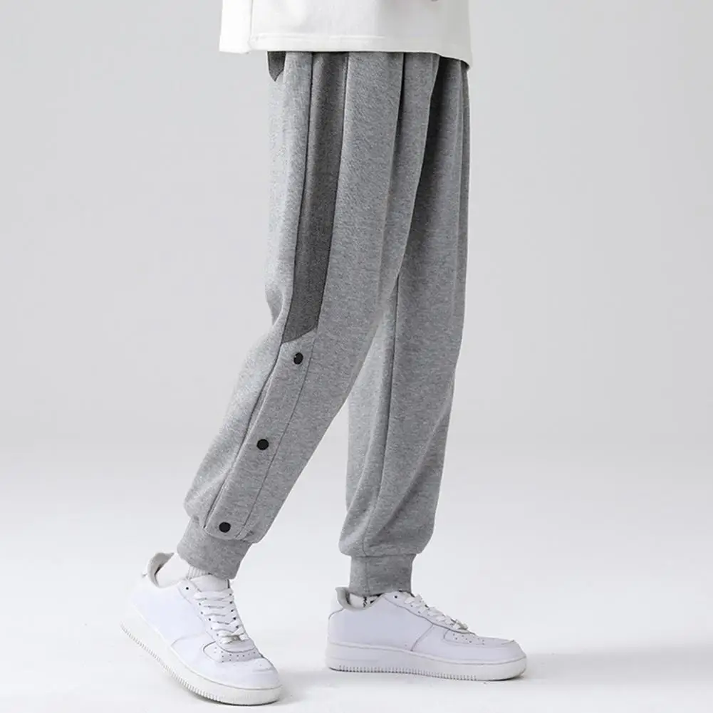 

Мужские популярные спортивные брюки со шнуровкой и пуговицами, осенние брюки для подростков и мальчиков, спортивные брюки с завязкой на щик...