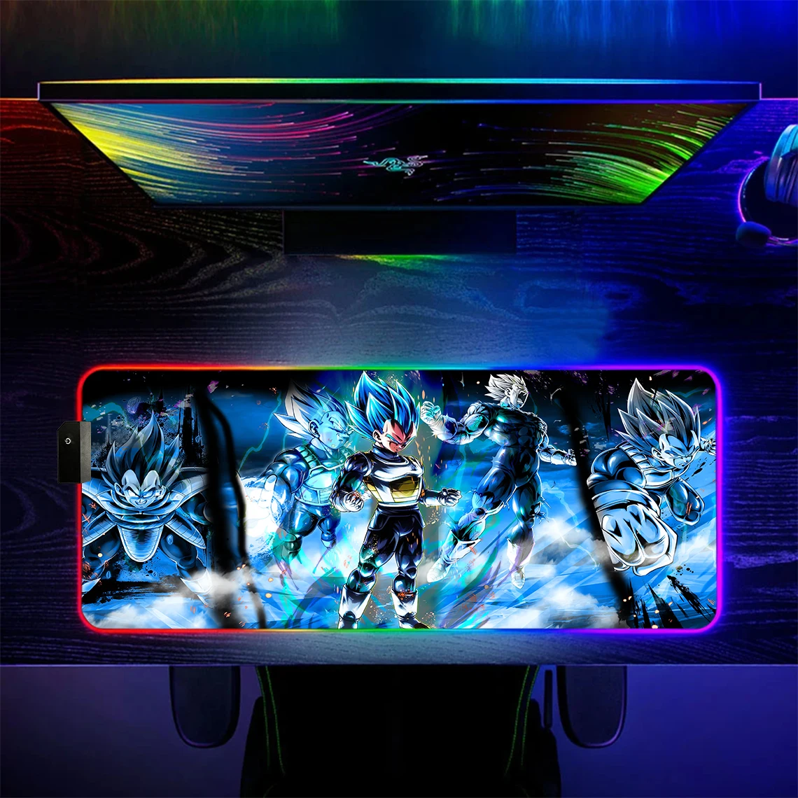 

RGB Mouse Pad Gaming Accessories Computer Large Anime Mousepad Backlit LED Light Gamer Colorful Glow For CS GO Keyboard Desk Mat
