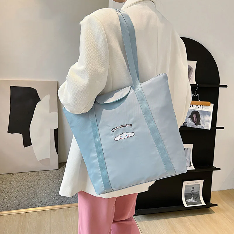 

Anime Sanrio Tote Bag Melody Kawaii Onpompurin Shoulder Bag Hellokittys Messenger Handbag Cinnamoroll Kuromi High-Capacity Gifts
