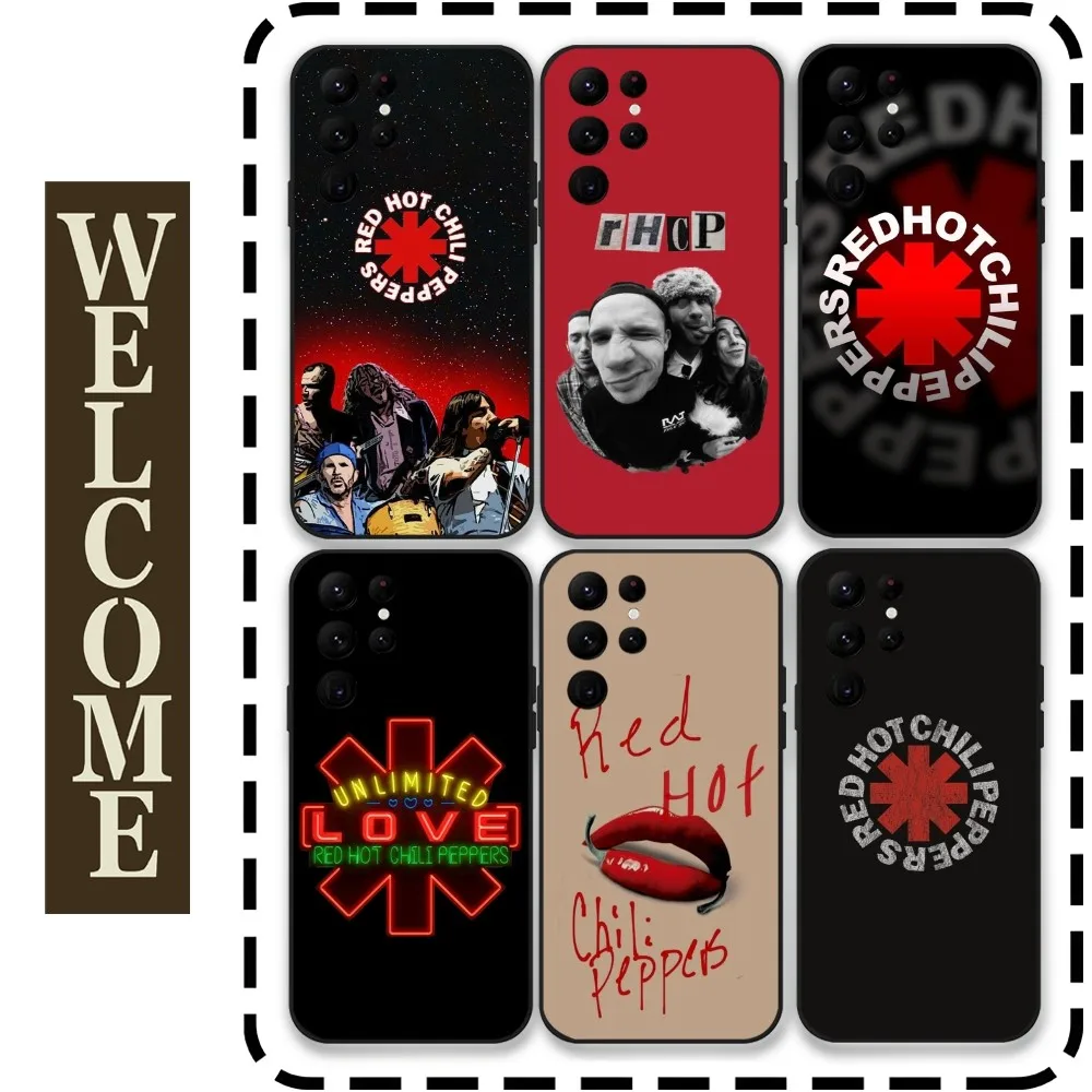 Red Hot C-Chili P-Peppers Phone Case for Samsung Galaxy S24 Ultra S22 S23 S21 S20 5G Protective Silicone TPU Funda