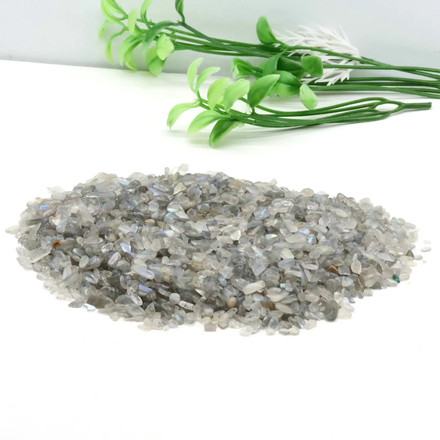 

3-5mm 200g Natural Flash Labradorite Crystal Tumbled Stone Gravel Reiki Healing Polished Mineral Home Decor