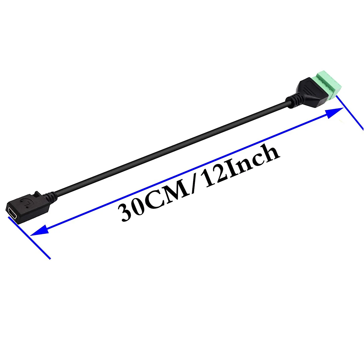 1 шт. мини-USB 2 0 гнездовой разъем на 5-контактный/Way болт с защитной клеммной