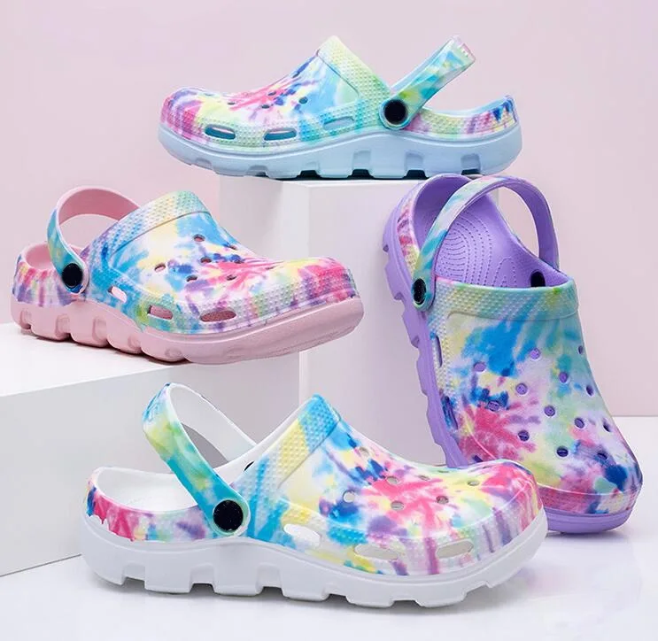 

Женские босоножки с дырками, Нескользящие сандалии на толстой нескользящей подошве, пляжные шлепанцы для медсестер, лето 2022