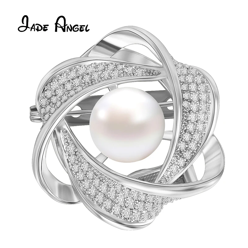 

Женская Винтажная брошь с искусственным жемчугом, покрытая золотом