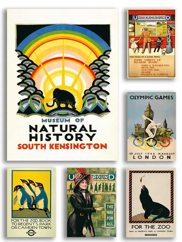 

17 видов на выбор, винтажный Лондонский постер для путешествий, художественный холщовый постер для гостиной, украшение для дома, Настенный декор, картина