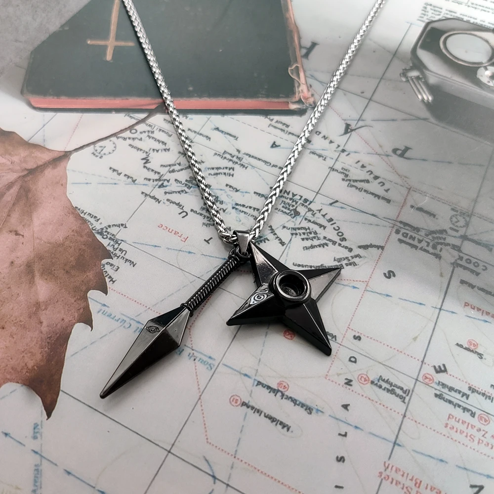 Ожерелье с подвеской Kunai Shuriken для женщин 2022 аксессуары японского аниме Наруто