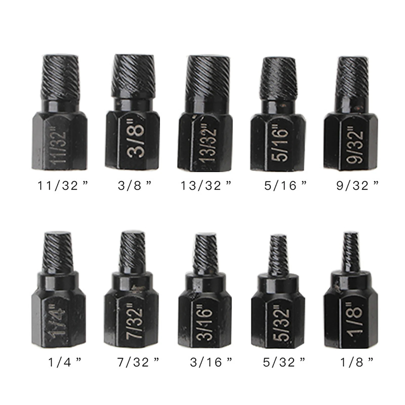 

10Pcs Damaged Screw Extractor Alloy Steel Damaged Screw Remover Set Metal Drill Bit Broken Bolt Stud Remover Woodworking Tools