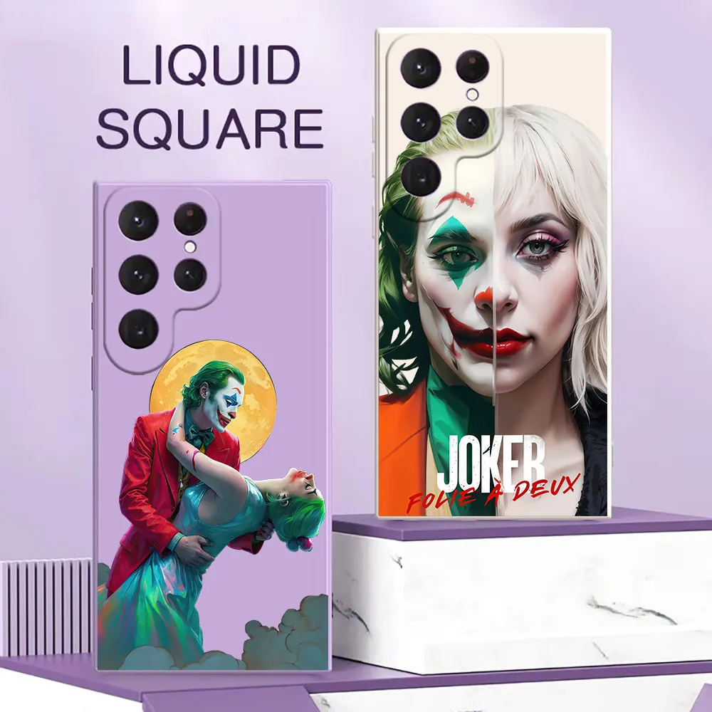Couple J-Jokers C-Clown Phone Case For Samsung Galaxy S25 S24 Ultra S23 S22 Plus S21 S20 FE S10 S25Ultra Liquid Silicone Cover