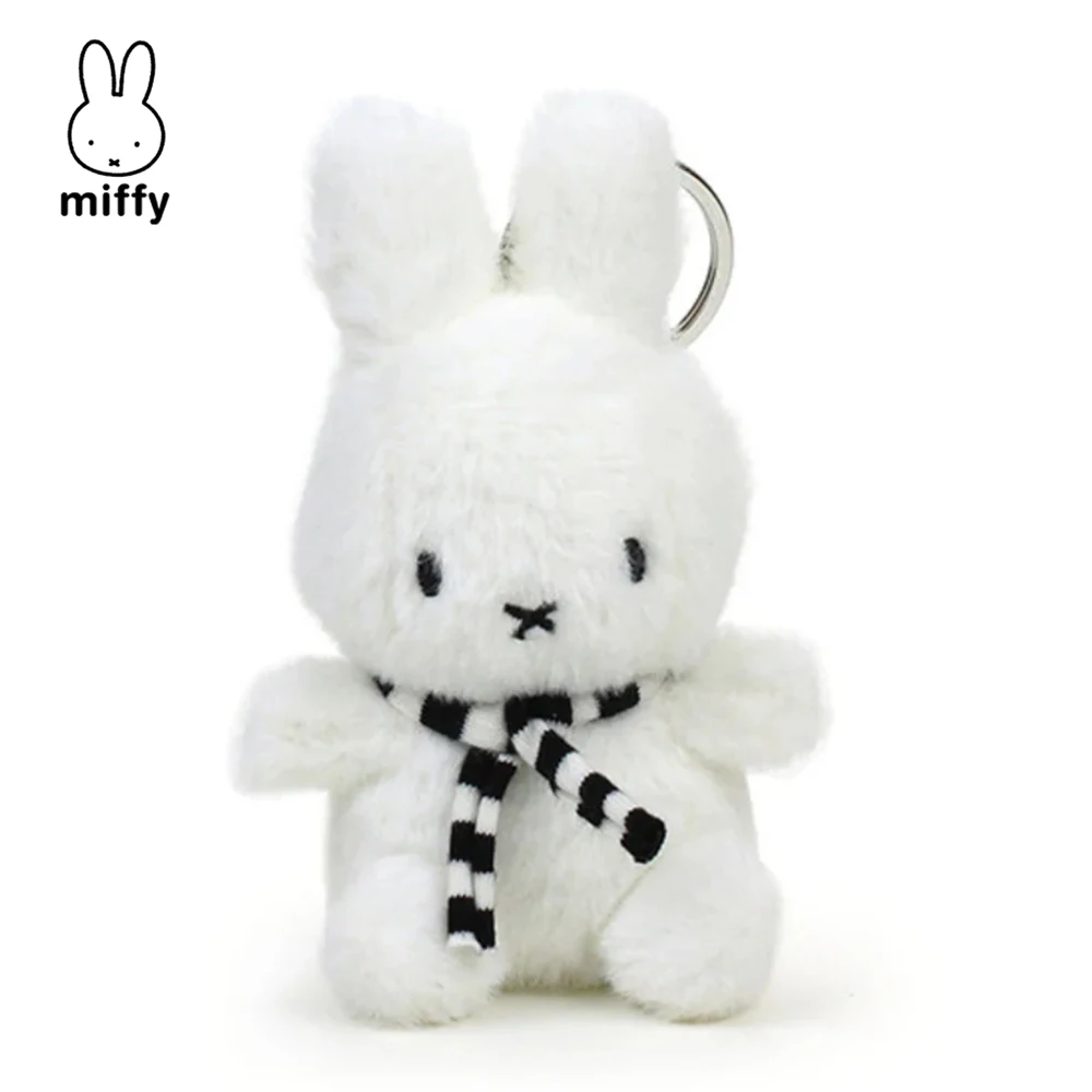 Кукла Miffy Kawaii черно-белый полосатый шарф подвесная милая кукла мини-фигурка