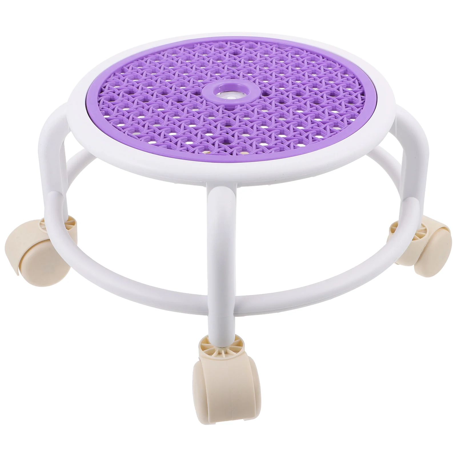 

Low Stool with Wheels Swivel Rolling Stool Round Small Stool for Pedicure