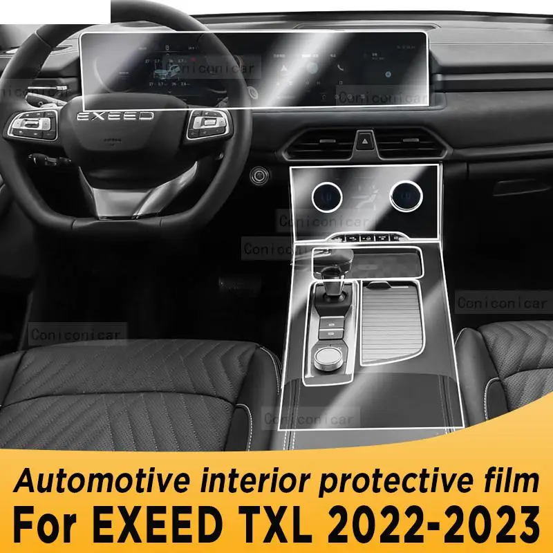 

For EXEED TXL 2022-2023 Gearbox Panel Navigation Screen Automotive Interior TPU Protective Film Cover Anti-Scratch Sticker