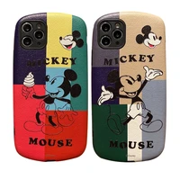 mickey minnie mouse phone case for iphone 12 11 pro max 7 8 xr x xs max se 2020 phone cover silicong anti fall coque shell