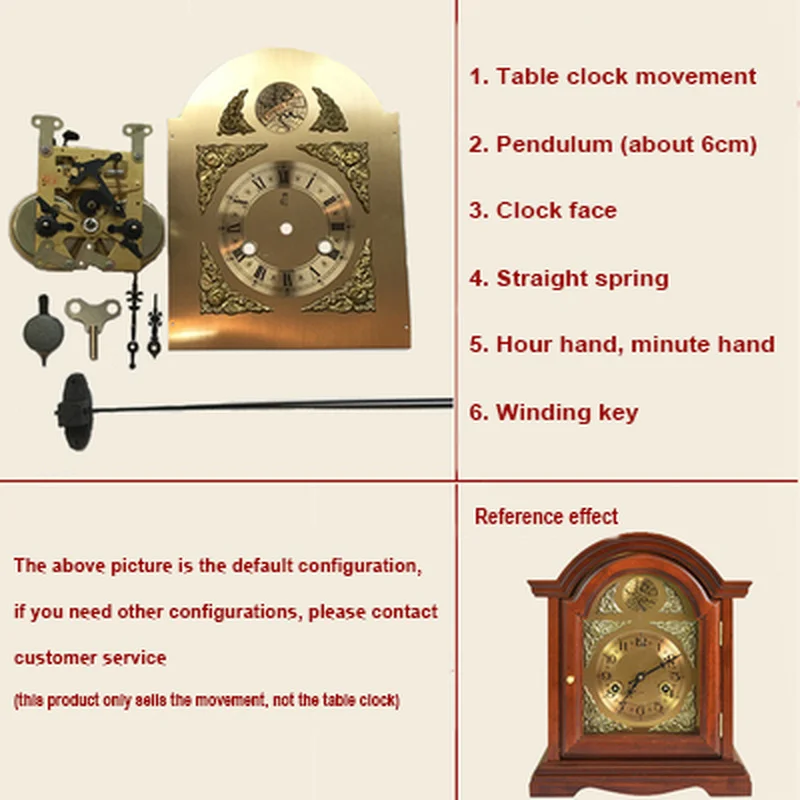 

Decorated 31 Day Grandfather Clock Mechanical Movement Decorative Wall Clock Accessories Full Set Reloj Pared Home Design AA50WC